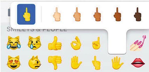 苹果iOS 9.1系统表情包纳入“不雅手势”符号
