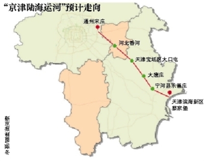 北京蓝皮书建议开凿京津陆海运河