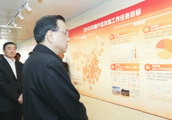 李克强总理今天考察国家开发银行